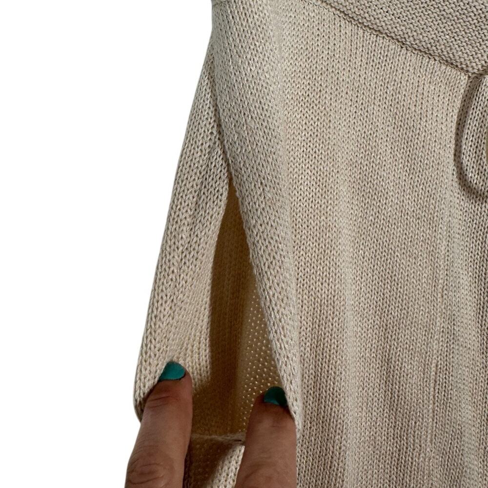 Free People FP Beach Tan Knit Joggers Medium Casual Lounge Pants Boho Loose - Picture 5 of 6